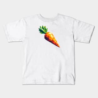 Abstract Geometric Carrot - Color Burst Design Kids T-Shirt